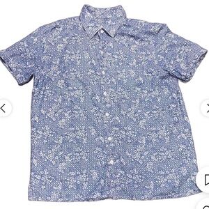 American Eagle Men's Casual Short Sleeve Button-Up Shirt Floral & Geo-Size L-NWT